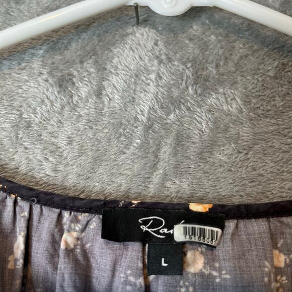 Rails Sal Midi Dress Romantic Floral Sz Large Cotton Blend Summer Casual - Picture 7 of 10